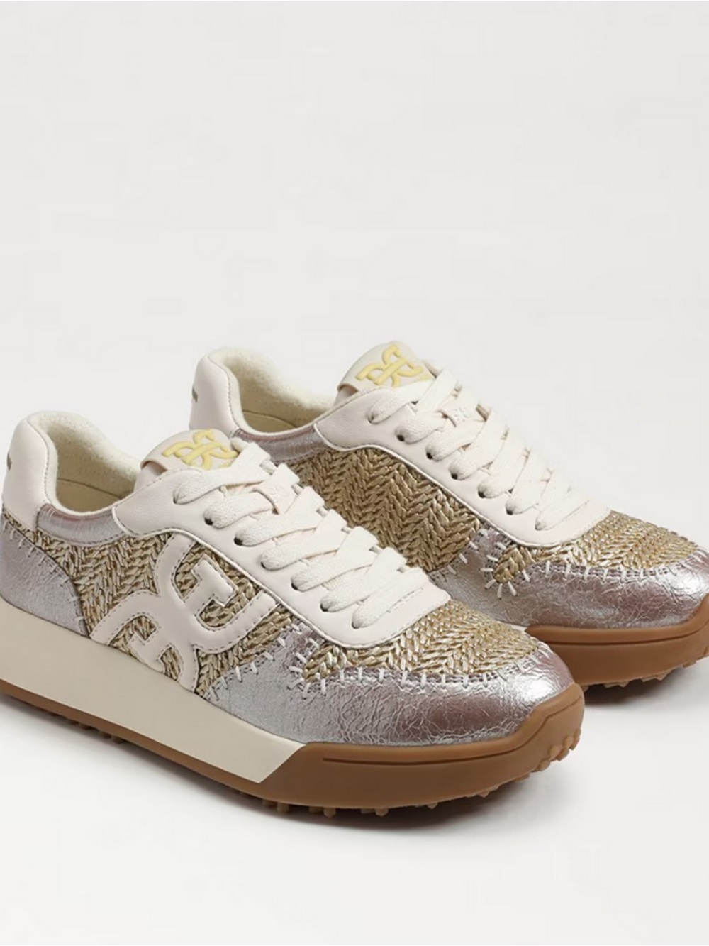 Sam Edelman Langley Woven Natural and Gold